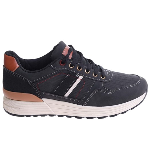 Czarne męskie buty sportowe /F3-1 17355 T582/ ze sklepu Pantofelek24.pl w kategorii Trampki męskie - zdjęcie 179121969