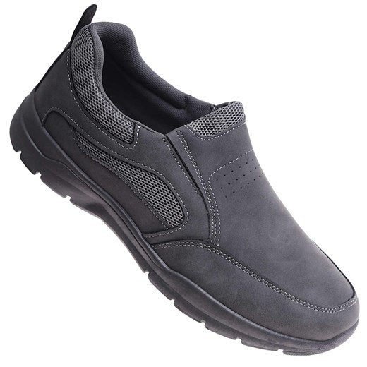 Wsuwane szare męskie buty sportowe /B3-1 17434 T484/ ze sklepu Pantofelek24.pl w kategorii Trampki męskie - zdjęcie 179122019