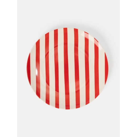 Sinsay - Talerz w paski - czerwony Sinsay One Size Sinsay