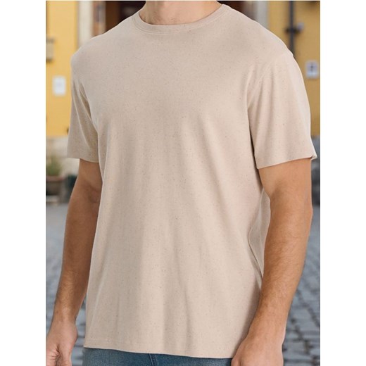 Sinsay - Koszulka basic - beżowy ze sklepu Sinsay w kategorii T-shirty męskie - zdjęcie 179127107
