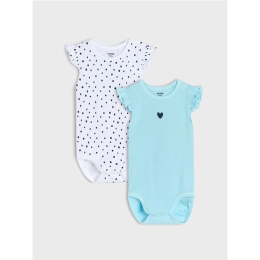 Sinsay - Body 2 pack - błękitny ze sklepu Sinsay w kategorii Body niemowlęce - zdjęcie 179127147