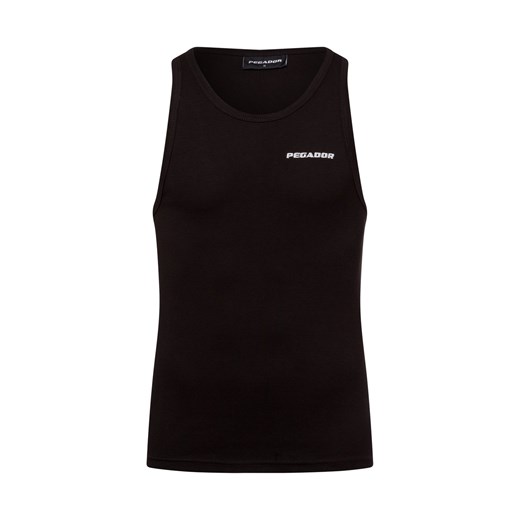 PEGADOR Tank top męski Mężczyźni Bawełna czarny jednolity ze sklepu vangraaf w kategorii T-shirty męskie - zdjęcie 179128307