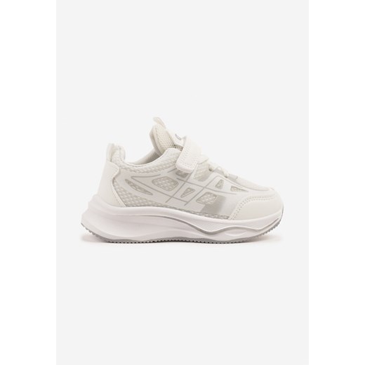 Białe Buty Sportowe Sneakersy Clibee z Geometrycznym Wzorem Naithesa ze sklepu born2be.pl w kategorii Buty sportowe dziecięce - zdjęcie 179128487