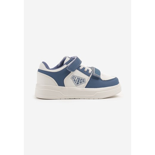 Niebiesko-Białe Buty Sportowe Sneakersy z Nadrukiem i Zapięciem na Rzep Nailla ze sklepu born2be.pl w kategorii Buty sportowe dziecięce - zdjęcie 179128517