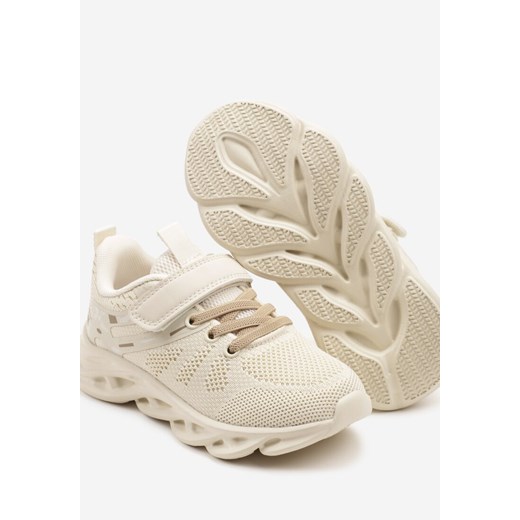 Beżowe Buty Sportowe Sneakersy Clibee Ozdobione Tłoczeniem Nanelle 33 wyprzedaż born2be.pl