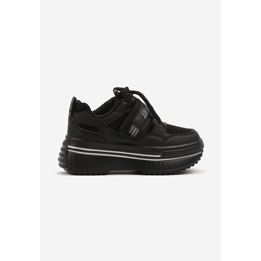 Czarne Buty Sportowe Sneakersy na Grubej Podeszwie z Dodatkowym Rzepem Doreldi ze sklepu born2be.pl w kategorii Buty sportowe dziecięce - zdjęcie 179128559
