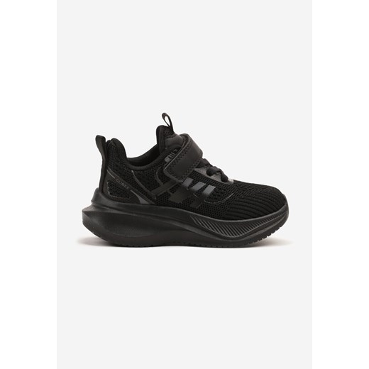 Czarne Buty Sportowe Sneakersy z Rzepem na Piankowej Podeszwie Naissina ze sklepu born2be.pl w kategorii Buty sportowe dziecięce - zdjęcie 179128568