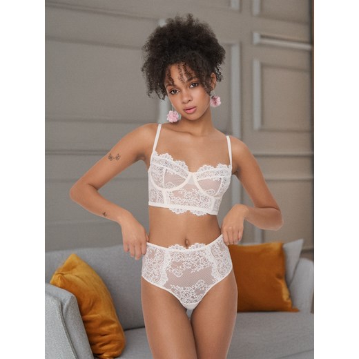 Sinsay - Majtki brazilian - kremowy Sinsay XS Sinsay