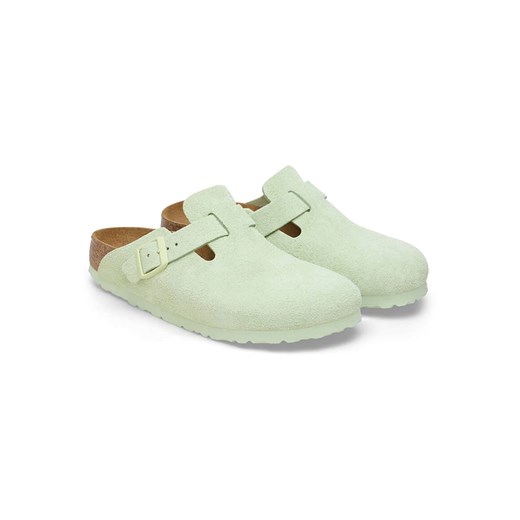 Klapki damskie BIRKENSTOCK bez zapięcia na lato welurowe 