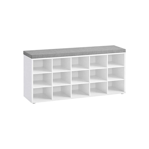 SONGMICS Szafka w kolorze biało-szarym na buty - 104 x 48 x 30,5 cm ze sklepu Limango Polska w kategorii Akcesoria do paznokci - zdjęcie 179130689