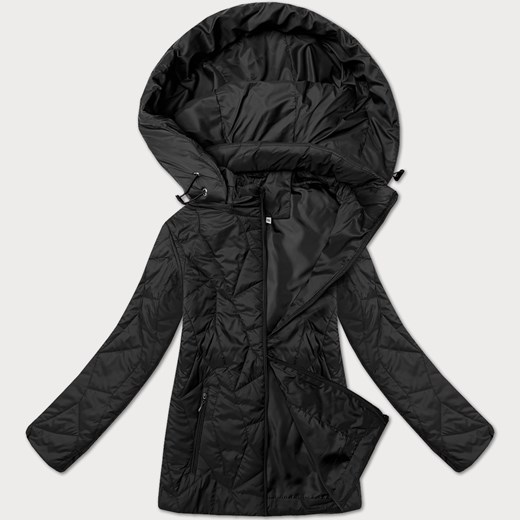 Damska kurtka z odpinanym kapturem plus size J Style czarna (16M9268-392) ze sklepu goodlookin.pl w kategorii Kurtki damskie - zdjęcie 179132145