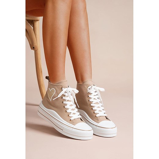 Foreverfolie Sneakersy w kolorze beżowym ze sklepu Limango Polska w kategorii Trampki damskie - zdjęcie 179132709