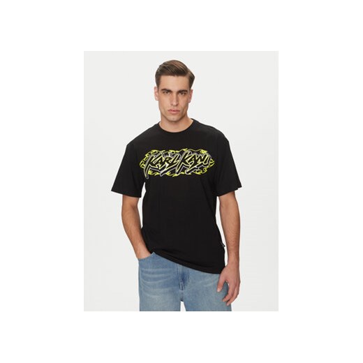Karl Kani T-Shirt Woven Signature Heat 60300355 Czarny Regular Fit ze sklepu MODIVO w kategorii T-shirty męskie - zdjęcie 179135067
