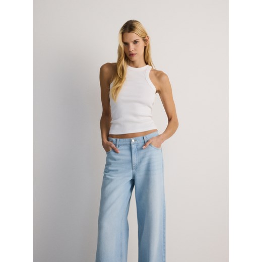 Reserved - Jeansy wide leg baggy - niebieski Reserved 36 Reserved