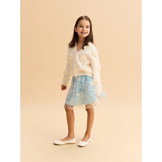 Reserved - Tiulowa spódnica z aplikacją - jasnoniebieski Reserved 158 (12 lat) Reserved