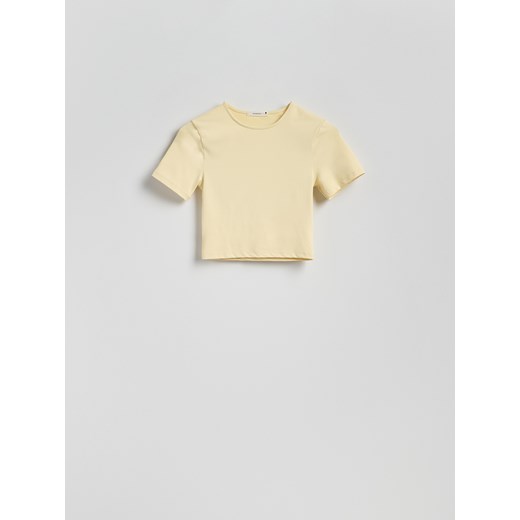 Reserved - Krótki t-shirt - jasnożółty Reserved S Reserved