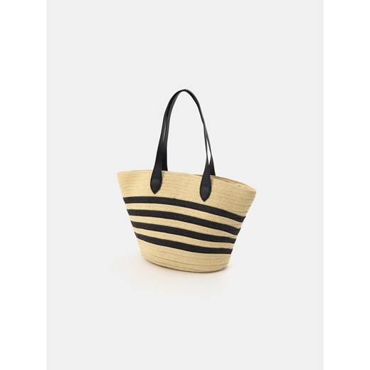 Sinsay - Pleciona torebka shopper na ramię - wielobarwny Sinsay One Size Sinsay