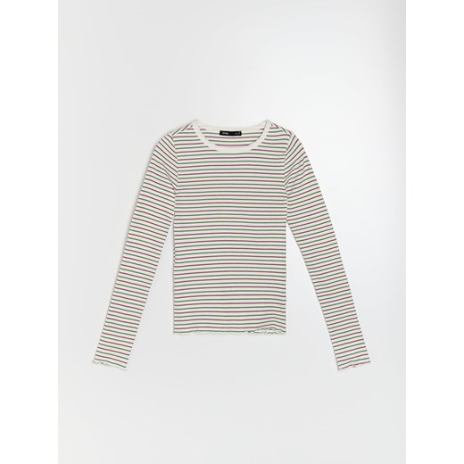 Bluzka damska Sinsay bawełniana wiosenna z długim rękawem 