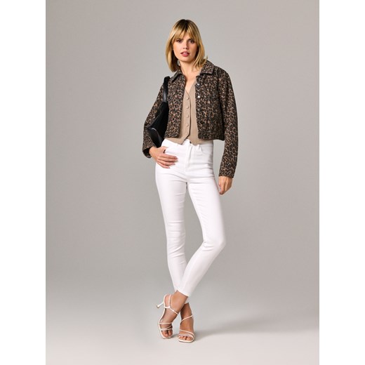 Sinsay - Jeansy super high waist skinny - biały Sinsay 38 Sinsay