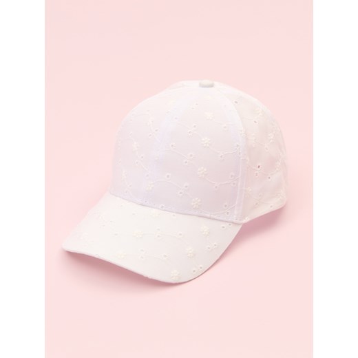 Sinsay - Czapka z daszkiem z ozdobną kokardą - biały Sinsay L Sinsay