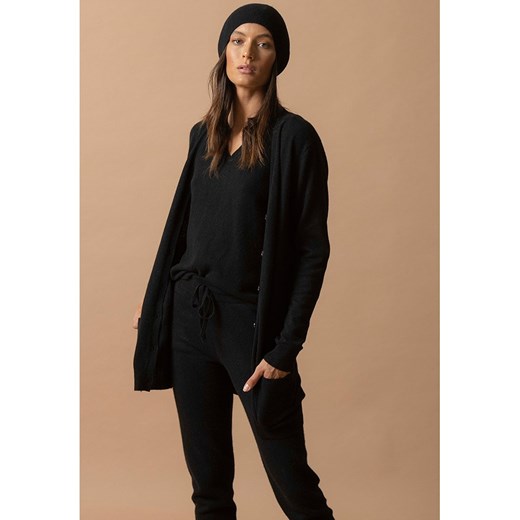 Perfect Cashmere Kaszmirowy kardigan &quot;Pearl&quot; w kolorze czarnym ze sklepu Limango Polska w kategorii Swetry damskie - zdjęcie 179145176