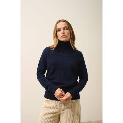 Just Cashmere Kaszmirowy golf &quot;Loralia&quot; w kolorze granatowym ze sklepu Limango Polska w kategorii Swetry damskie - zdjęcie 179145249