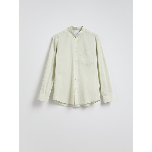 Reserved - Koszula regular fit ze stójką - jasnozielony Reserved M Reserved