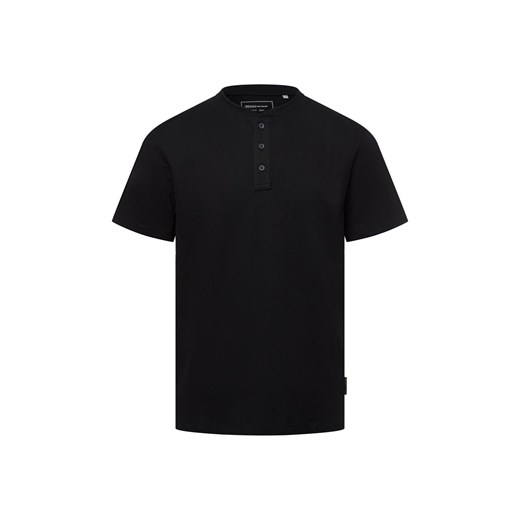 Tom Tailor Denim Koszulka męska Mężczyźni Bawełna czarny jednolity ze sklepu vangraaf w kategorii T-shirty męskie - zdjęcie 179146856