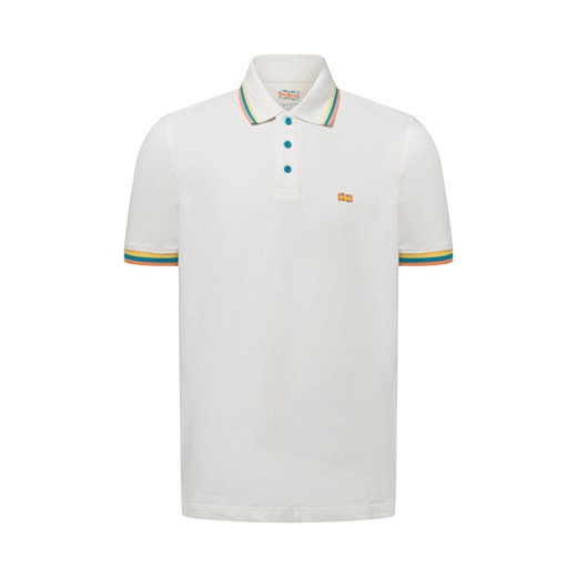 Finshley & Harding London Męska koszulka polo Mężczyźni Bawełna beżowy jednolity ze sklepu vangraaf w kategorii T-shirty męskie - zdjęcie 179146868