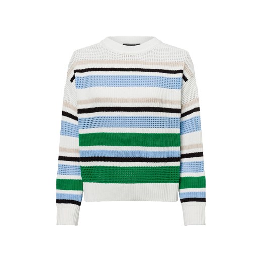 comma Sweter damski z dzianiny Kobiety Bawełna biały w paski ze sklepu vangraaf w kategorii Swetry damskie - zdjęcie 179146917