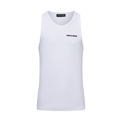PEGADOR Tank top męski Mężczyźni Bawełna biały jednolity ze sklepu vangraaf w kategorii T-shirty męskie - zdjęcie 179146939