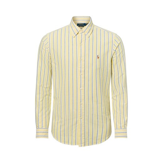 Polo Ralph Lauren Męska koszula casual Mężczyźni Modern Fit Bawełna żółty w paski ze sklepu vangraaf w kategorii Koszule męskie - zdjęcie 179146946