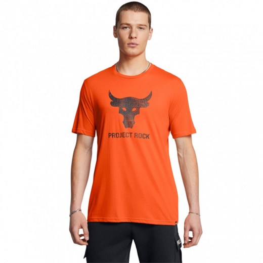 Męska koszulka treningowa Under Armour Project Rock Brahma Bull - pomarańczowa ze sklepu Sportstylestory.com w kategorii T-shirty męskie - zdjęcie 179147247