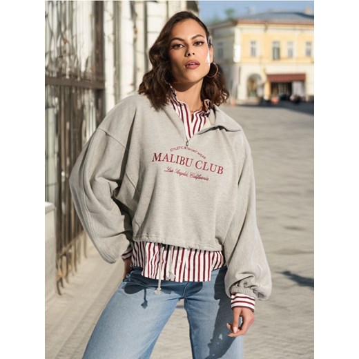 Sinsay - Bluza - szary ze sklepu Sinsay w kategorii Bluzy damskie - zdjęcie 179148376