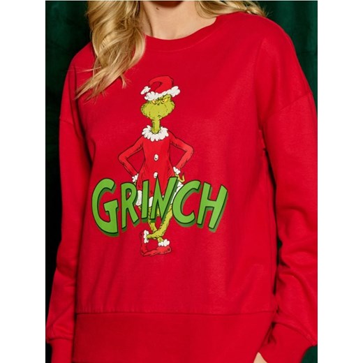 Sinsay - Bluza Grinch - czerwony ze sklepu Sinsay w kategorii Bluzy damskie - zdjęcie 179148389