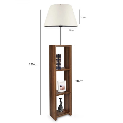 Opviq Lampa stojąca w kolorze kremowo-brązowym - wys. 150 cm Opviq onesize wyprzedaż Limango Polska