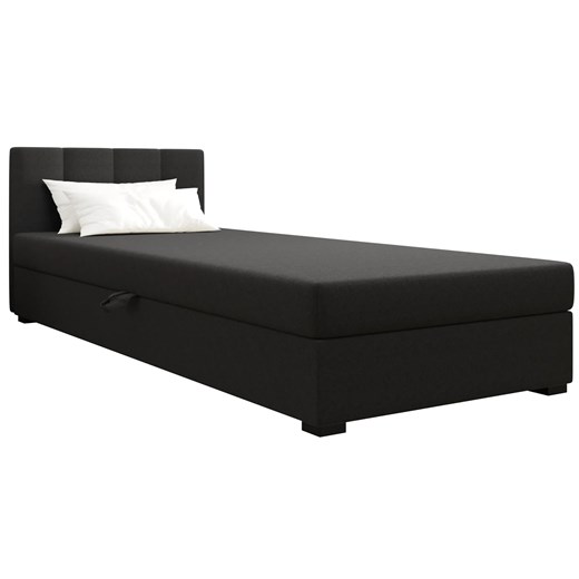 Ciemnoszare łóżko młodzieżowe tapicerowane 90x195 cm - Eziena 4X Elior One Size Edinos.pl