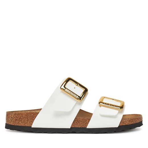 Klapki Birkenstock Sydney Cushion Buckle 1029438 Biały ze sklepu eobuwie.pl w kategorii Klapki damskie - zdjęcie 179154006