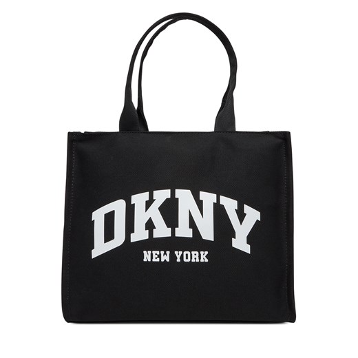 Shopper bag DKNY na ramię mieszcząca a4 