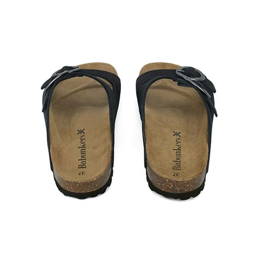 BABUNKERS Family Skórzane klapki w kolorze czarnym Babunkers Family 41 Limango Polska wyprzedaż