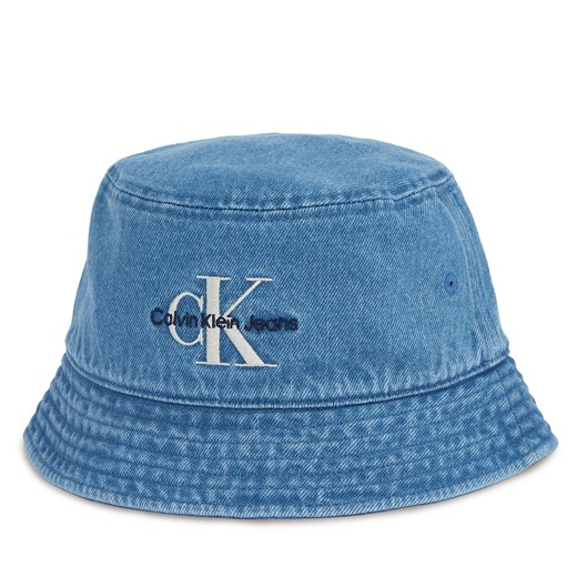 Kapelusz Calvin Klein Mono Logo Denim Bucket Hat LV04G5021G Niebieski ze sklepu eobuwie.pl w kategorii Kapelusze męskie - zdjęcie 179155647