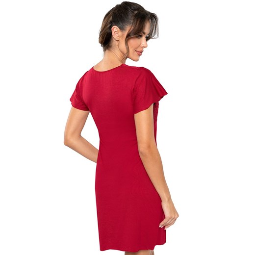 Damska koszula nocna bordowa Luiza, Kolor bordowy, Rozmiar S, Donna ze sklepu Intymna w kategorii Koszule nocne - zdjęcie 179155816