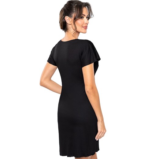 Damska koszula nocna czarna Luiza, Kolor czarny, Rozmiar S, Donna ze sklepu Intymna w kategorii Koszule nocne - zdjęcie 179155818