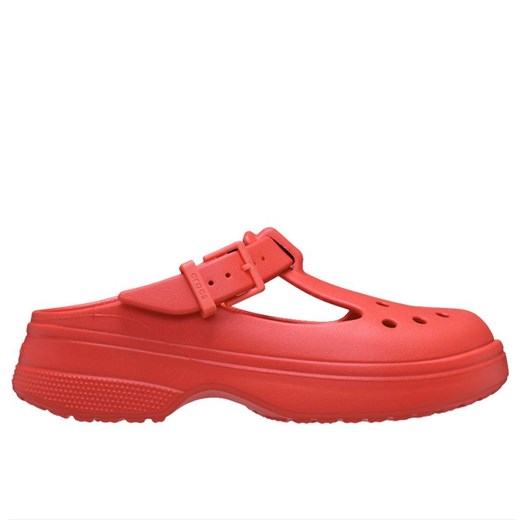 Klapki Crocs Classic Mary Jane 210581-6ZR - czerwone ze sklepu streetstyle24.pl w kategorii Klapki damskie - zdjęcie 179155846