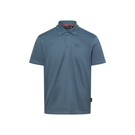Napapijri Męska koszulka polo - E-Sorano Mężczyźni Bawełna szary jednolity ze sklepu vangraaf w kategorii T-shirty męskie - zdjęcie 179157935