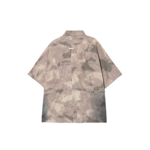 Cropp - Wzorzysta koszula na zatrzaski - beżowy Cropp L Cropp