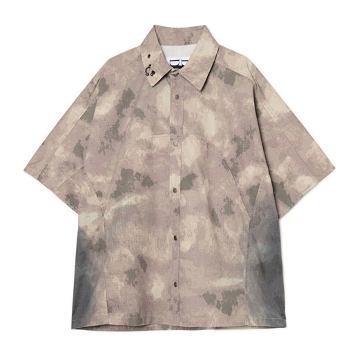 Cropp - Wzorzysta koszula na zatrzaski - beżowy Cropp S Cropp