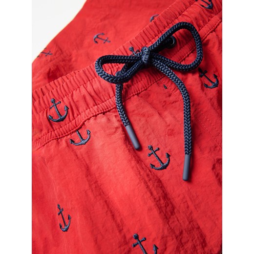 Reserved - Szorty plażowe ze wzorem - czerwony Reserved M Reserved