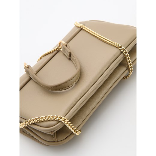 Reserved - Torebka z łańcuszkiem - beżowy Reserved ONE SIZE Reserved