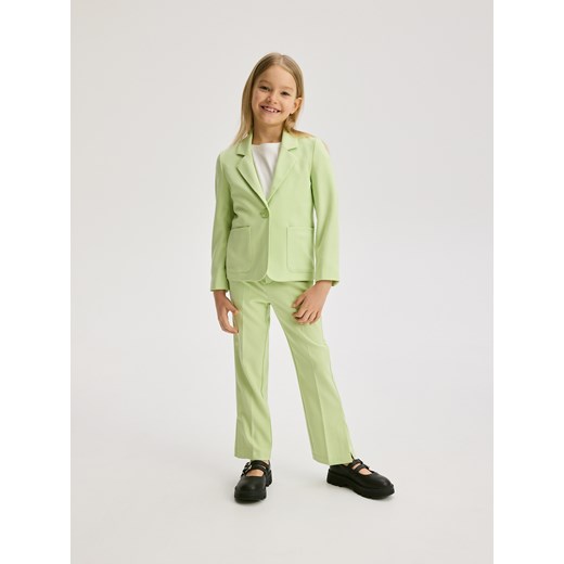 Reserved - Eleganckie spodnie - zielony ze sklepu Reserved w kategorii Spodnie dziewczęce - zdjęcie 179159769